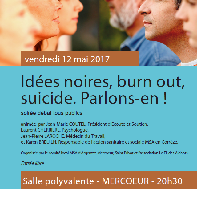 Idées noires, burn out, suicide. Parlons-en ! – Mercoeur